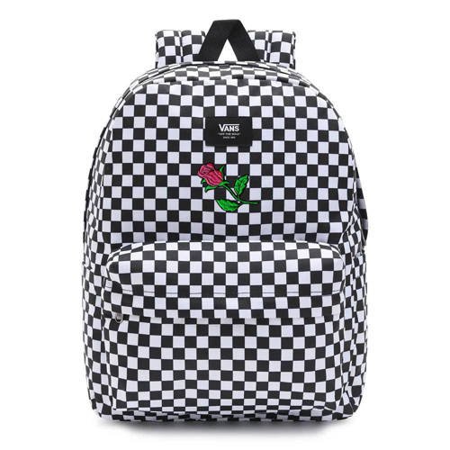 Vans rose 2025 checkered backpack