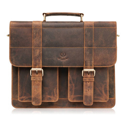 Men's bag leather Paolo Peruzzi Vintage - T-100-HBR