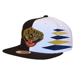 Mitchell & Ness NBA Diamond Cut New Orleans Pelicans Snapback Cap - HHSS1093-NOPYYPPPBKWH