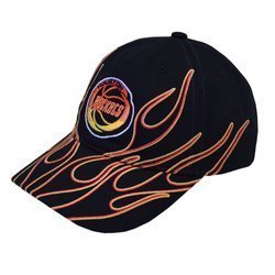 Mitchell & Ness NBA Houston Rockets Flamez Strapback Cap - 6LUXMM20018 HROBLCK