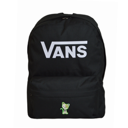 Vans Old Skool Print Backpack Black VN000H50BLK1 + Custom Green Cat