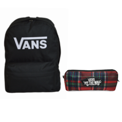 Vans Old Skool Print Backpack Black - VN000H50BLK1 + Pencil Pouch