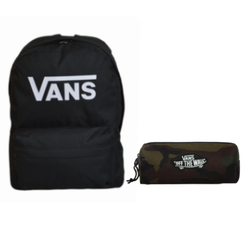 Vans Old Skool Print Backpack Black - VN000H50BLK1 + Pencil Pouch 