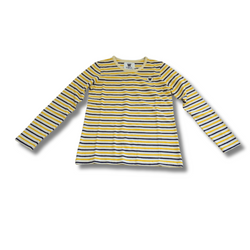 Wood Wood Kim stripe kids Longsleeve Off-white/yellow stripes - 10235409-2323-Stripes