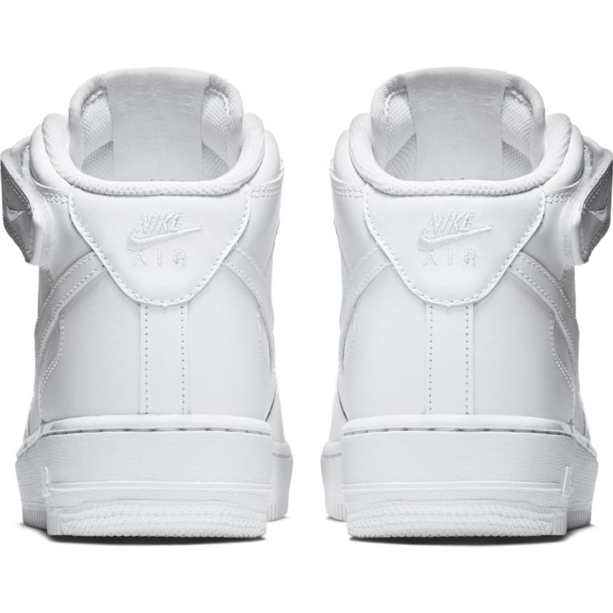 all white mid top forces
