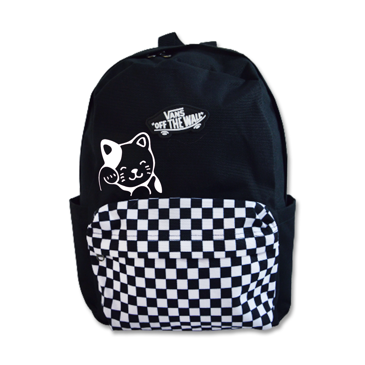 Vans off the 2025 wall cat backpack