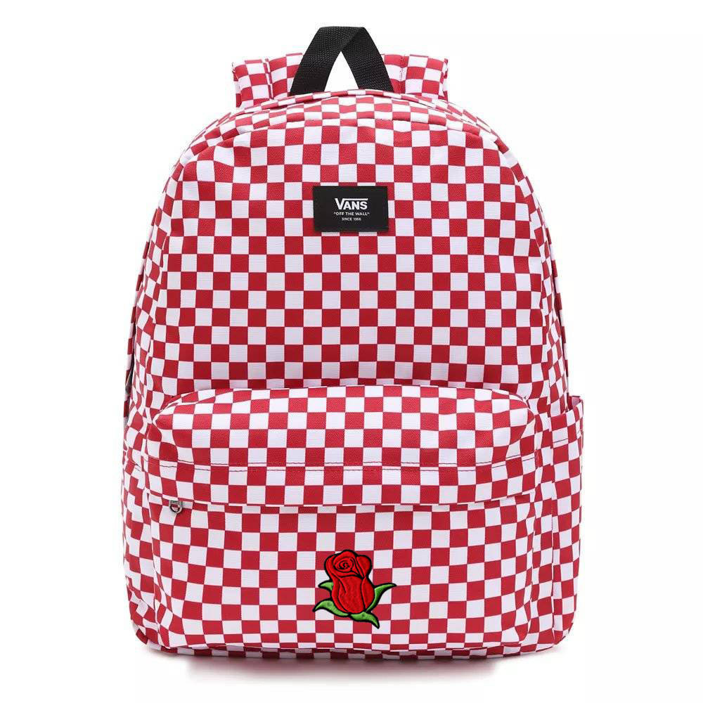 Vans rose shop checkered backpack