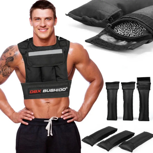 Adjustable weighted vest 1-20 kg black DBX Bushido - DBX-VEST-6-20