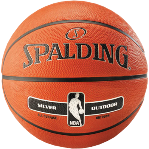 Basketball Rim + Spalding NBA Silver Basketball Outdoor 