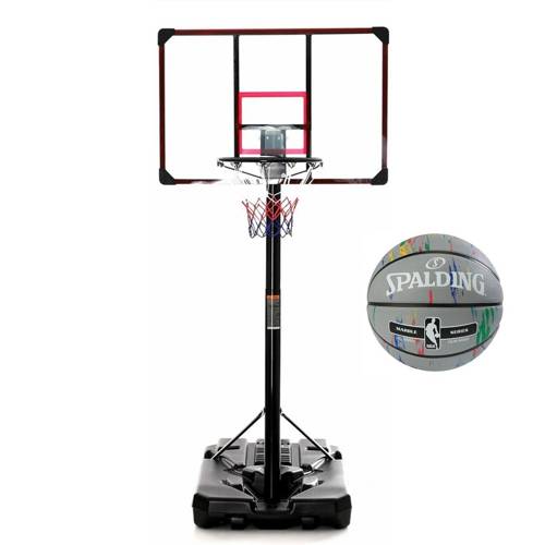 Basketball-Set DELUX 305 cm + Spalding NBA Marble Series