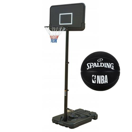 Basketball-Set Schwarz 305 cm + palding NBA Basketball outdoor 