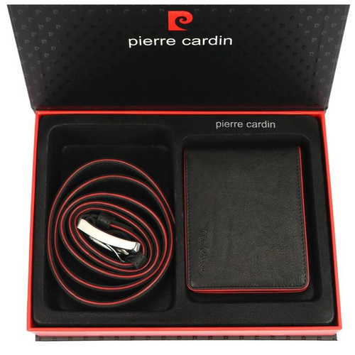 Gift set leather wallet + belt Pierre Cardin - ZG-104