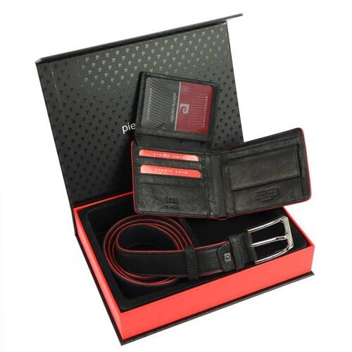 Gift set leather wallet + belt Pierre Cardin - ZG-104