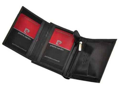 Men's Zipped Leather Wallet Pierre Cardin Premium RFID - YS520.1-326