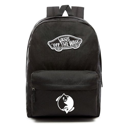 Plecak VANS Realm Backpack szkolny - VN0A3UI6BLK  - Custom Yin Yang Cats