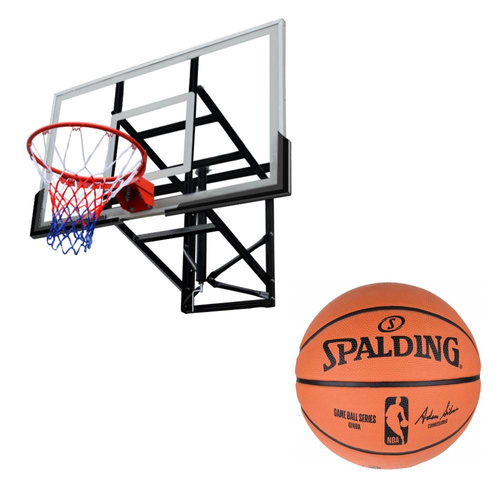 Portable Basketball MASTER - MASSPSB-15 + Basketball Spalding