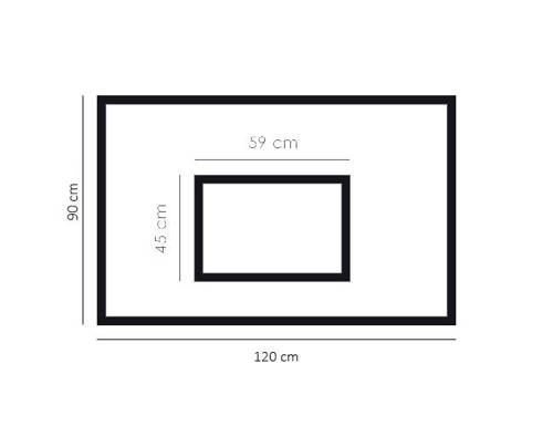 RomiSport 120 x 90 cm Kratownica Basketball Backboard - Kos000035