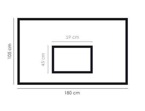 RomiSport 120 x 90 cm Laminat Basketball Backboard - Kos000005