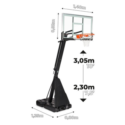 Set to Basketball Portable Stand OneTeam + Air Jordan Ultimate 8P Ball