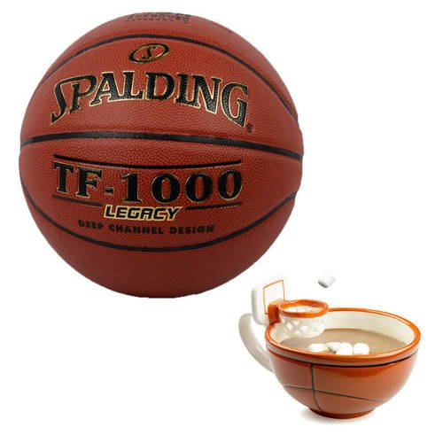 Spalding TF-1000 Legacy + MAX'IS Creations Becher - Basketball The Mug With A Hoop