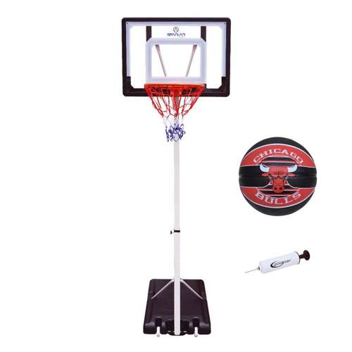 Spartan Portable Basketball Stand - 1158 + Spalding Ball + pump 