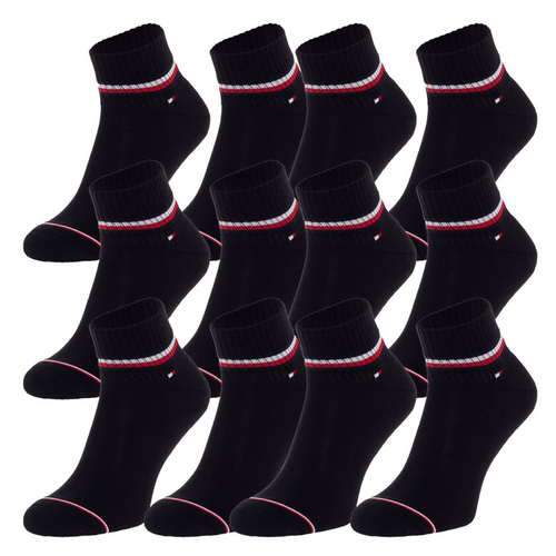 Tommy Hilfiger 12 Socks Men Iconic Quarter 6 pairs size 43-46 - 100001094-200