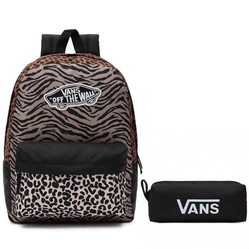 Vans Realm Backpack Animal Patterns + Pencil Pouch Rucksack