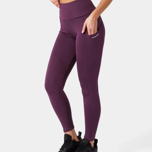 Women's high-waist sports leggings with pockets Carpatree Allure - CPW-LEG-LIB-229-P