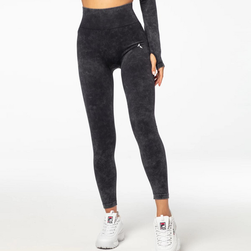 Women's sports leggings, high waist, marble Yasmine Carpatree - CP-YSL-BL