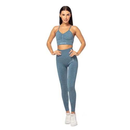 Reggiseno Sportivo CARPATREE Allure Fitness Senza Cuciture Blu