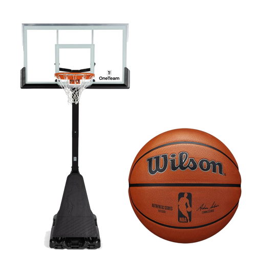 Basketball set for garden OneTeam adjustable Wilson NBA Authentic ball