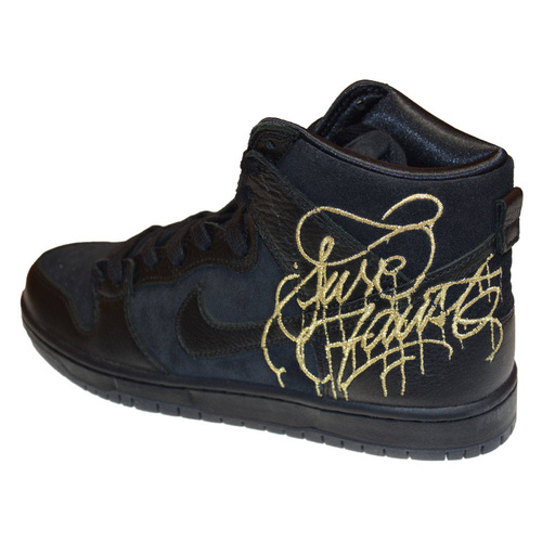 Scarpe sportive da uomo Nike SB Dunk High FAUST Nero Oro - DH7755-001