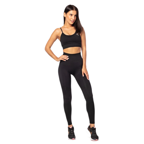 Women's sports leggings Carpatree Vibe Seamless - CP-VSL-BLACK