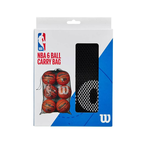 Wilson NBA 6 Ball Mesh Carry Basketball Ball Bag - WTBA70030