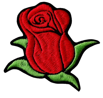 Patch per abbigliamento Red Rose Rosa 