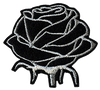 Streifen für Kleidung Silver Black Rose