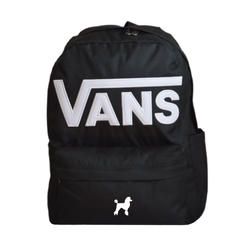 Vans Old Skool Drop V Backpack Black - VN000H4ZBLK1 + Custom Poodle