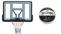 Basketball set Spartan Wall Mounted Backboard + Spalding Ball Kobe