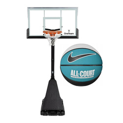 Set to Basketball Portable Stand OneTeam + Nike Everyday All-Court 8P Ball