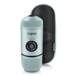 Tourist Travel Coffee Maker Wacaco Nanopresso with Case - Arctic Blue.