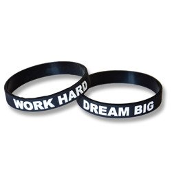 Work Hard Dream Big silicone bracelet wristbands