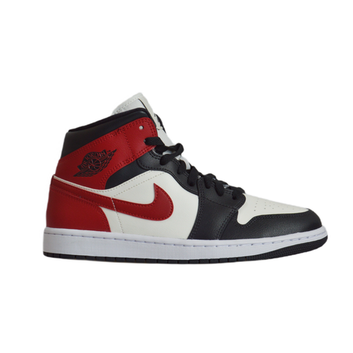 Air Jordan 1 Mid Black Gym Red - BQ6472-160