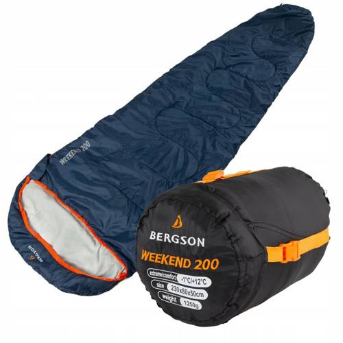 BERGSON WEEKEND 200 Navy Tourist Sleeping Bag - BRG00123