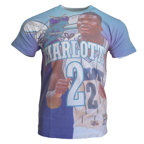 City Pride M&N Tee Charlotte Hornets Larry Johnson T-shirt - BMTRKT18007-CHOROYALJO