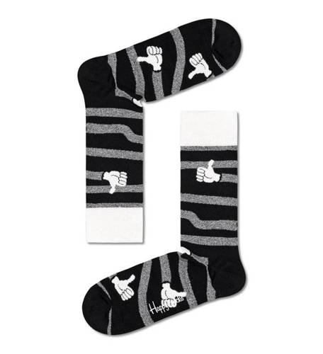 Gift box Happy Socks 4-pak Black and white - XBWI09-9100