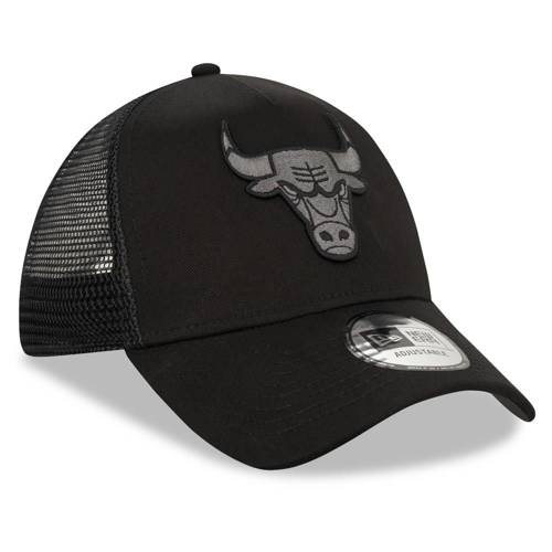 New Era 9FORTY NBA Chicago Bulls Tonal Black A-Frame Trucker Cap - 12523913