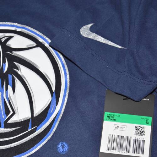 Nike Dallas Mavericks Essential Dry T-shirt Chrome Logo College Navy - CZ7252-419