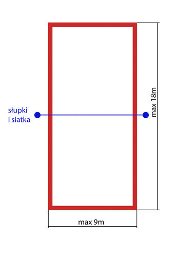 RomiSport Adjustable Court Lines Blue max 9 x 18m - Lin000016