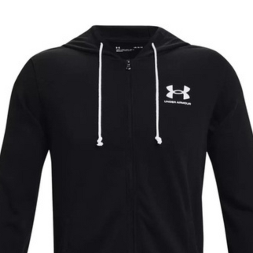 Under Armour Rival Terry LC Full Zip Black Hoodie - 1370409-001