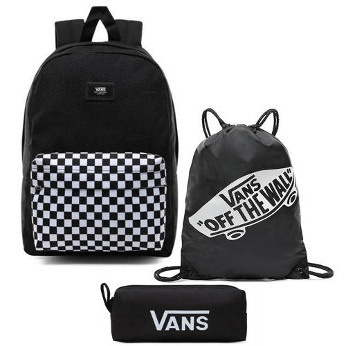 VANS New Skool Checkerboard Zaino -VN0002TL2OB + Pencil Pouch + Benched Bag